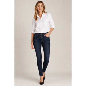 J Crew High Rise Toothpick Dark Wash Skinny Jeans 27 Preppy Classic Stretch